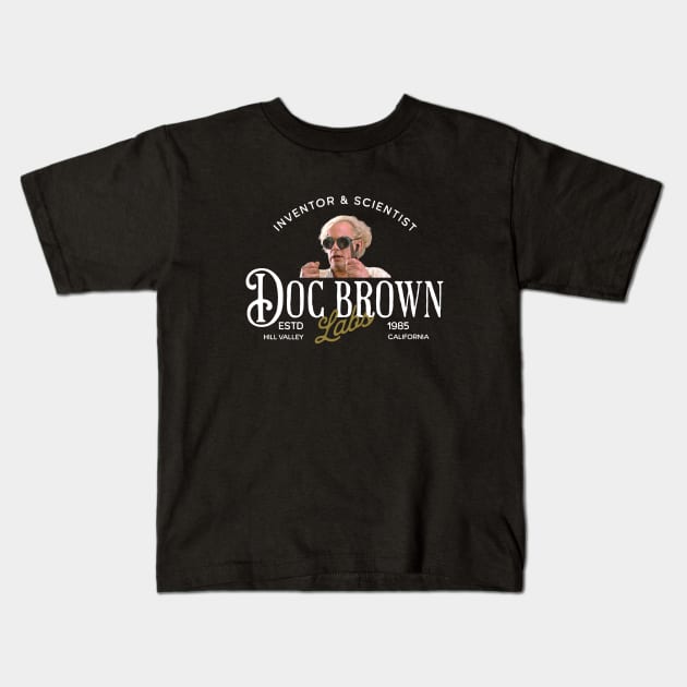 Doc Brown Labs - Inventor & Scientist Est. 1985 Kids T-Shirt by BodinStreet